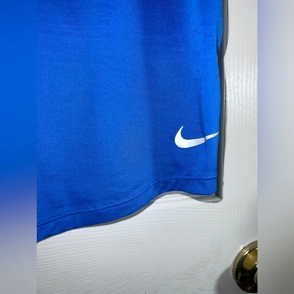 NIKE Running Dri Fit 10K Womens Blue Short Sleeve Top AJ4140 Sz XXL